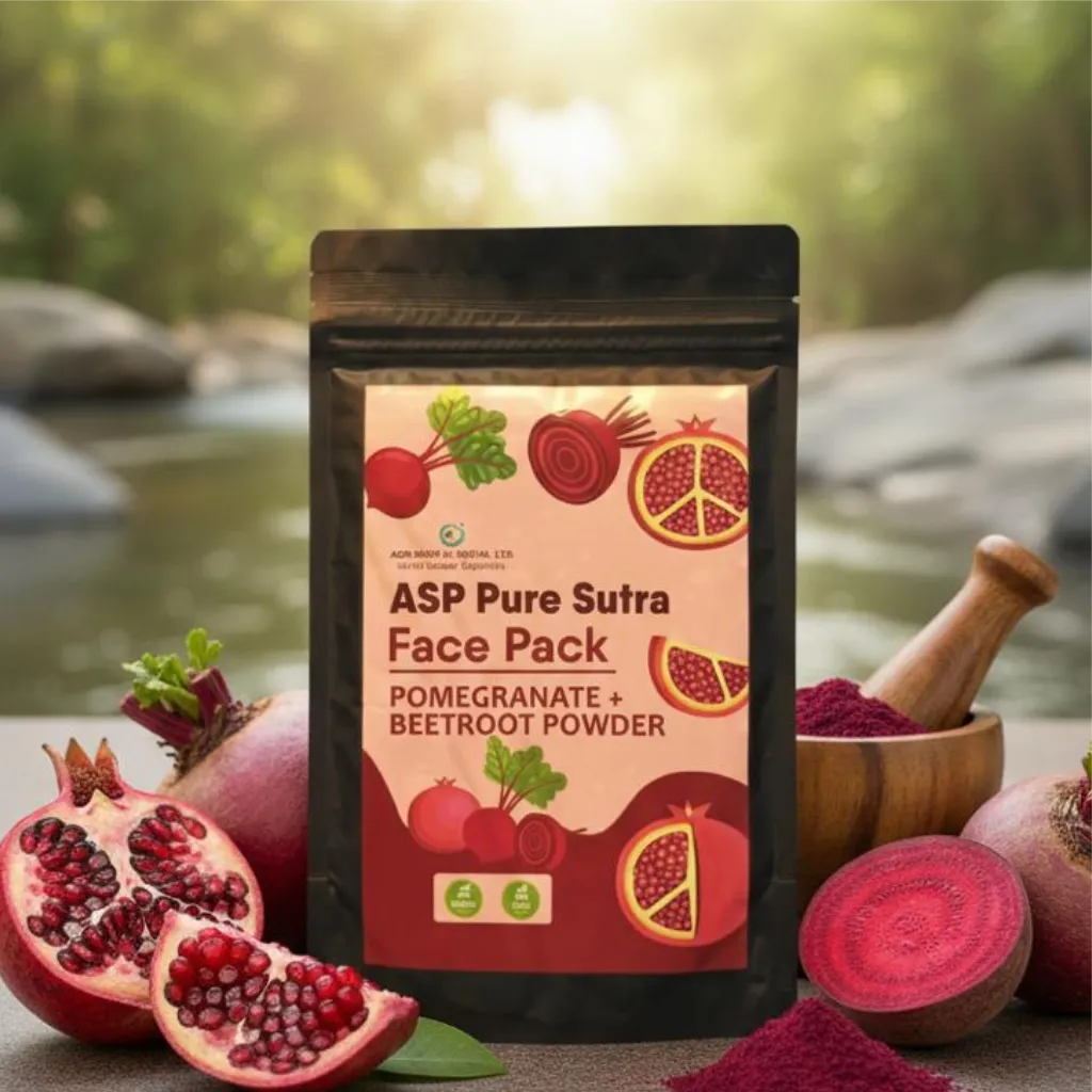 Asp Pure sutra Face pack Pomegranate and beetroot