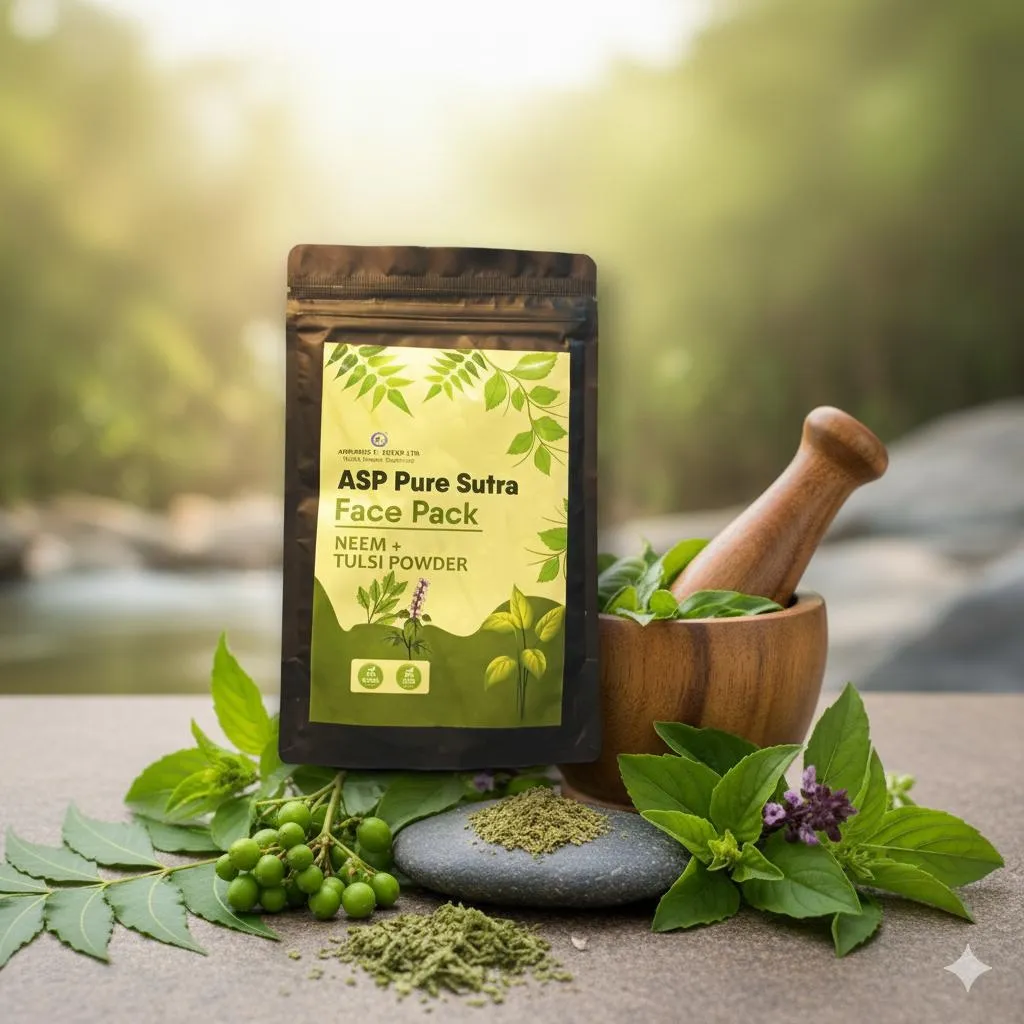 Asp Pure sutra Face pack Neem and Tulsi Powder